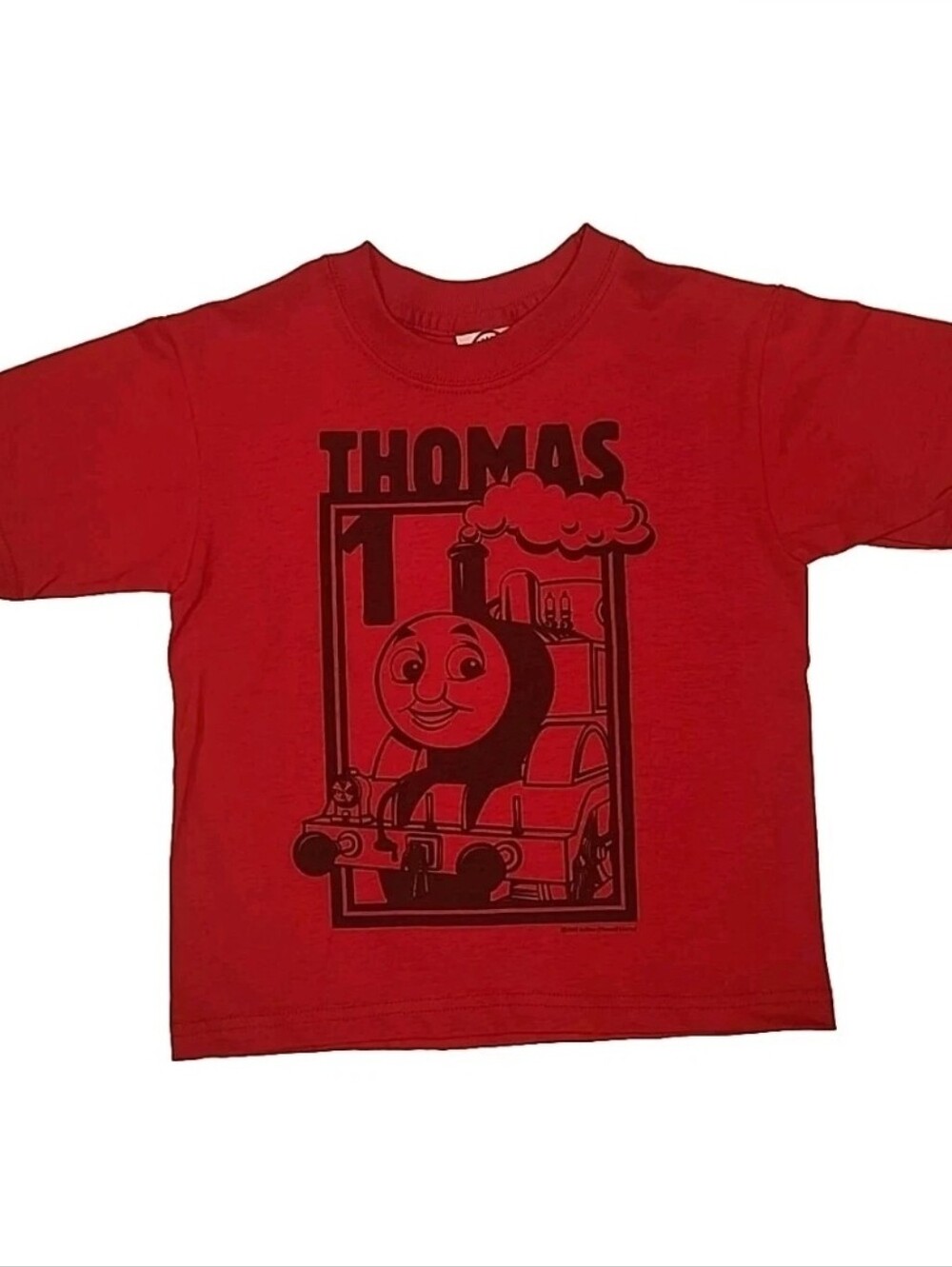 New Thomas The Train Engine Kids Toddler Size 4T Childrens Cartoon Red Tee